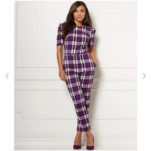 Eva Mendes purple pantsuit